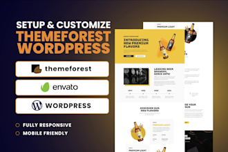 do themeforest theme installation, customization, plugins setup