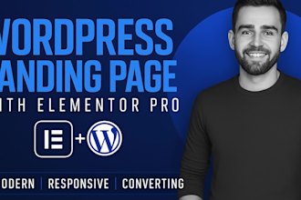 build responsive wordpress website and elementor pro landing page design