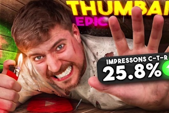 design viral youtube thumbnail like mrbeast within 2 hour