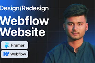 design modern responsive webflow website and webflow landing page