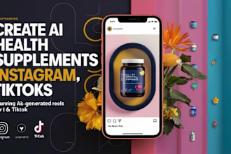 create ai health supplements instagram reels, tiktoks,