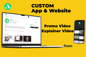 make custom app promo video and website demo