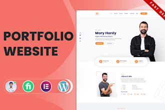 create wordpress portfolio website, personal resume website
