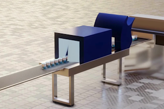 do 3d industrial process animation factory workflow 3d production line video