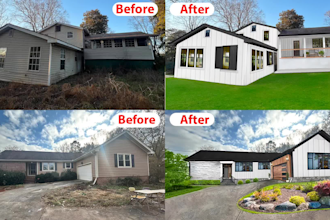 change house or wall color, facade paint modernize house exterior
