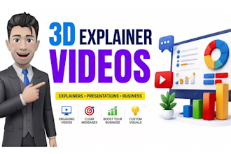create a professional 3d presenter explainer video