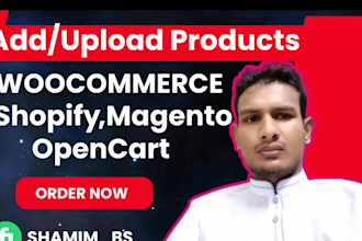 upload products to woocommerce, shopify, magento, opencart