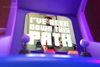 create a custom 3d animated lyric video or music video
