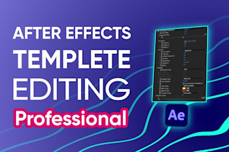 edit and customize after effects template