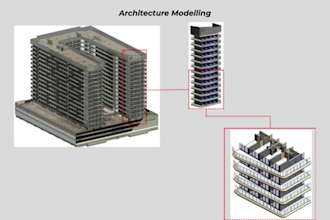 create 3d revit bim model of structure, architecture and mep