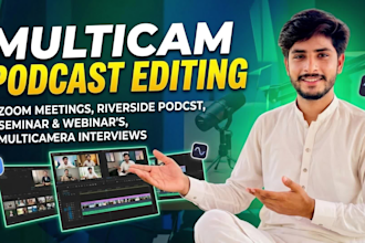 do podcast video and audio editing including multicam editing