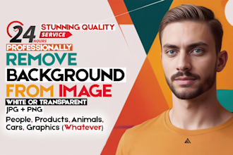 remove background from image, white or transparent, resize photo