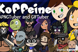 design your custom animated reactive giftuber, pngtuber, toontuber avatar
