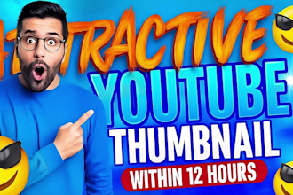 professional youtube thumbnail designer for vlogs and tutorials