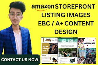 create amazon storefront design amazon listing images, ebc, or a plus content