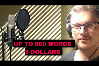 record a professional american english male voice over