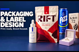 design premium product packaging and labels