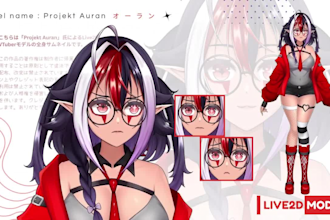 design and rig pro live2d model for vtube studio
