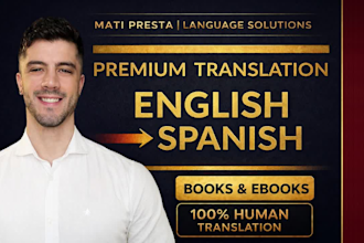 translate your book or ebook from english to spanish