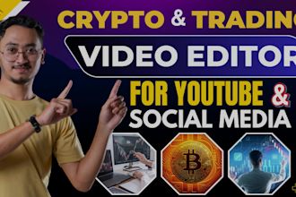 edit professional crypto and trading videos for social media