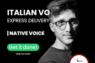 record male natural sounding italian voiceovers
