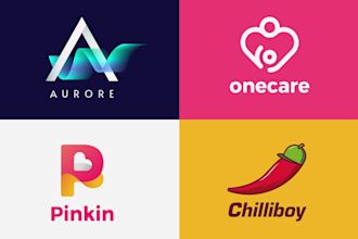 do modern business logo design with free brand guidelines