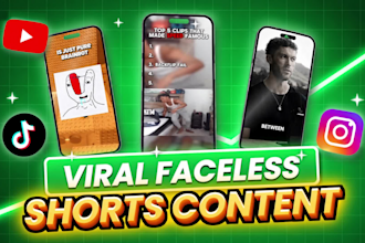 create viral faceless shorts content for you