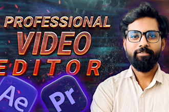 do professional video editor with adobe premiere pro and after effects