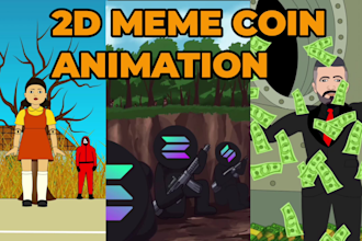 create 2d meme coin animation videos