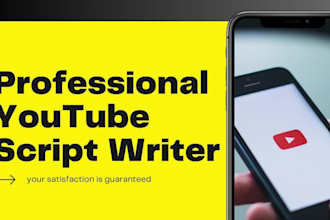 be your professional youtube video script writer