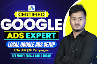 setup google ads adwords campaign for local business service in USA, UK, eu, aus