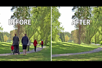 remove text, wire and objects removing, beauty retouching