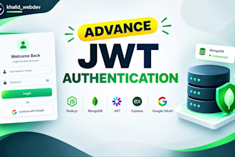 develop a secure nodejs jwt authentication and login system