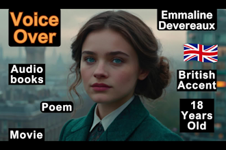 do audiobook, poem voice overs with a teenage british accent