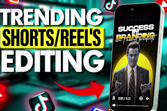 do video editing for instagram reels, youtube and tiktok videos