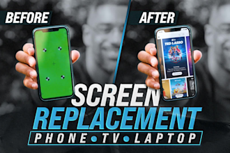 do vfx screen replacement for phone, TV or laptop with motion tracking
