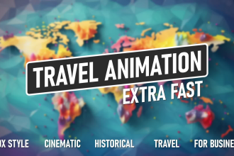 create a professional cinematic map animation