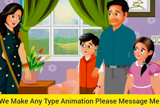 make 2d animated moral stories, 2d cartoon story, cartoon video