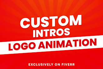 create custom minimalistic logo animation and youtube intro