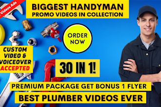 do handyman or handyman service or plumber service video