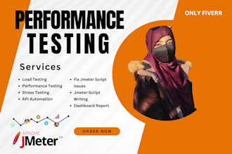 write scripts for performance and load testing using jmeter