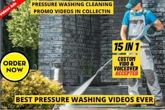make custom pressure washing or soft wash roof wash video ad