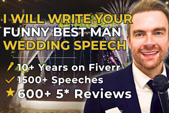 write your funny best man wedding speech and wow the wedding