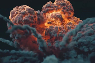 3dvfx scene, vfx compositing, fire explosion, rotoscoping, gun shots, blood gore