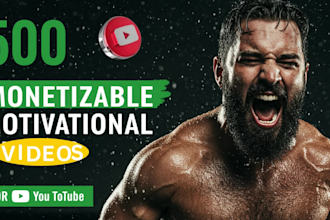 create fast viral monetizable HD motivational videos for youtube channel