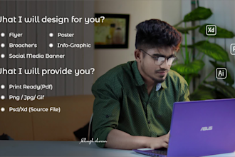 design professional flyer poster infographic or banner