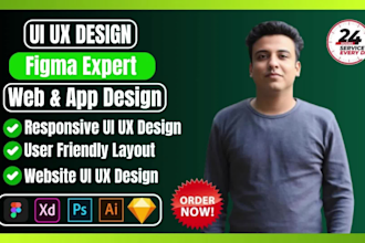 design UI UX design for mobile app using figma, website UI UX design