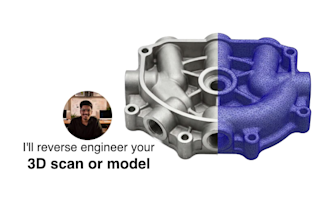 reverse engineer automotive or industrial parts stl to step, cnc and 3d print