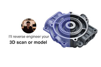 reverse engineer mechanical part and convert stl to step for cnc 3d printing