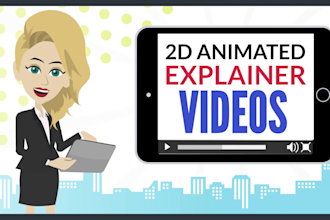 make a 2d animated explainer video or whiteboard animation
